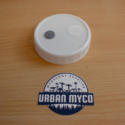 70mm Plastic Lids For Grain Jars or Liquid Culture (Autoclavable) Urban Myco