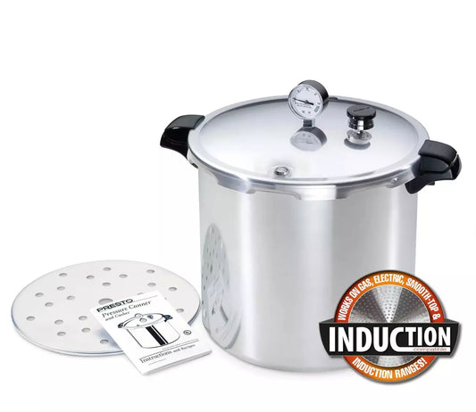 Presto 23 Quart Pressure Canner with Stainless Steel Induction Compatible Base Presto